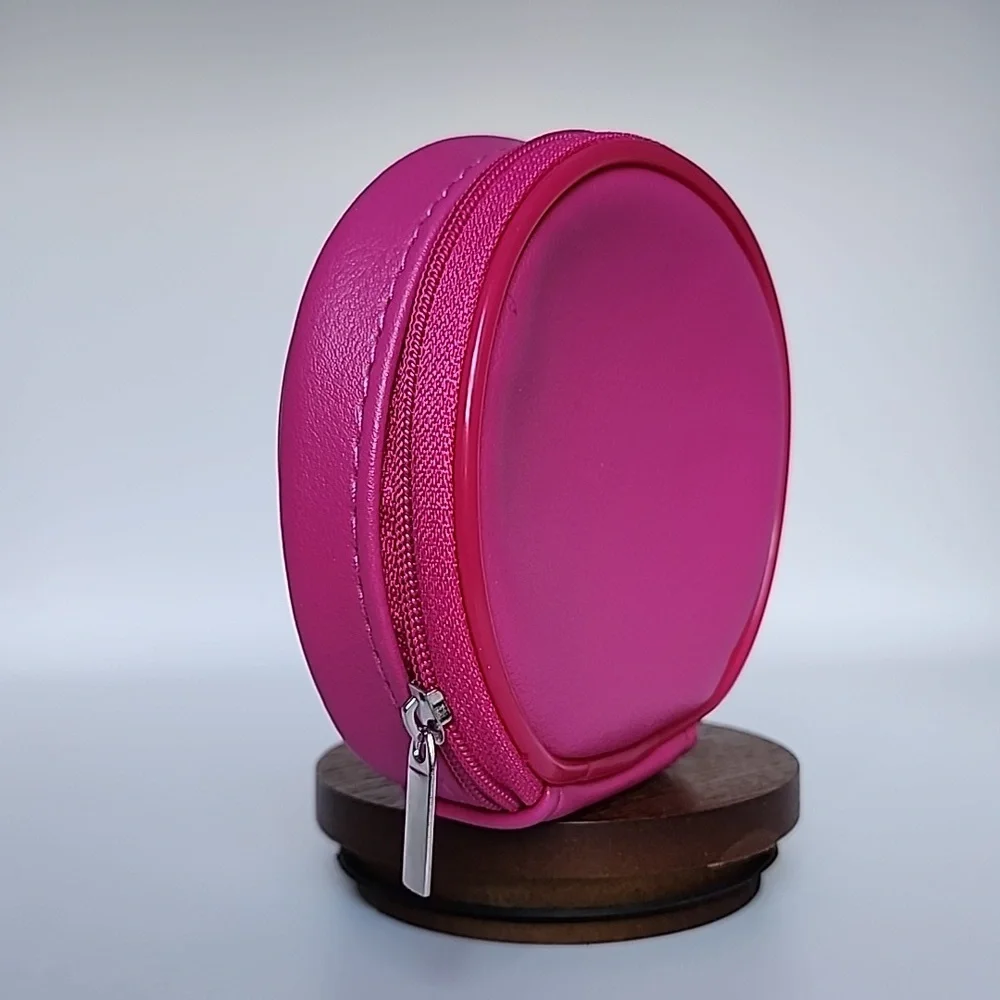 Small Pink Cosmetic Bag with Mirror